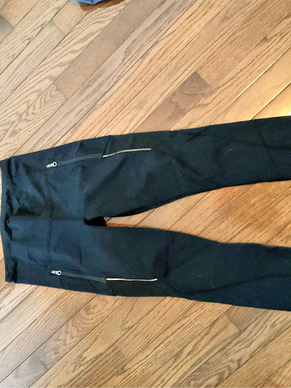 Lululemon Pace Rival Crop *22" Black Zipper Detail Leggings